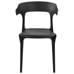 Beliani - GUBBIO - Eetkamerstoel Set - Zwart - Polypropyleen -Tuinproducten 10795716