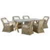 Beliani - MAROS|OLBIA - Tuinset Voor 6 - Natuurlijk - Vezelcement 2 Beliani - MAROS|OLBIA - Tuinset Voor 6 - Natuurlijk - Vezelcement -Tuinproducten 10803364