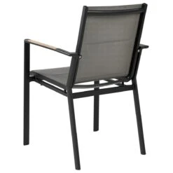 Beliani - OLMETTO|BUSETTO - Tuinset Voor 4 - Zwart - Aluminium -Tuinproducten 10806519