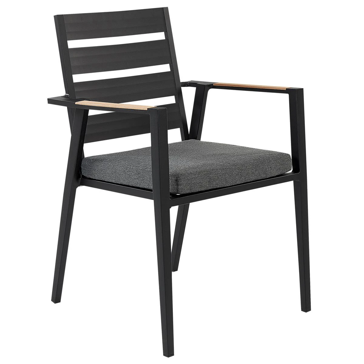 Beliani - OLMETTO | TAVIANO - Tuinset Voor 4 - Zwart - Aluminium 10 Beliani - OLMETTO | TAVIANO - Tuinset Voor 4 - Zwart - Aluminium - Afbeelding 8