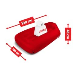 Fatboy Air Lounger - Luchtzak - Oplaasbare Zitzak Lamzac L - Rood -Tuinproducten 10815945