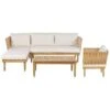 Beliani - CREMONA - Loungeset Voor 4 - Lichte Houtkleur - Acaciahout 2 Beliani - CREMONA - Loungeset Voor 4 - Lichte Houtkleur - Acaciahout -Tuinproducten 10819477