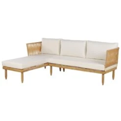Beliani - CREMONA - Loungeset Voor 4 - Lichte Houtkleur - Acaciahout -Tuinproducten 10819494