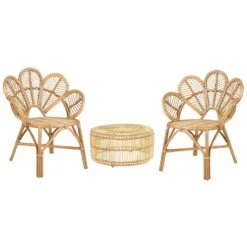 Beliani - FLORENTINE II | LIMNI - Bistroset - Natuurlijk - Rotan