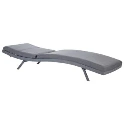 Beliani - AMELIA - Ligstoel - Donkergrijs - Textiel 12 Beliani - AMELIA - Ligstoel - Donkergrijs - Textiel -Tuinproducten 10819837