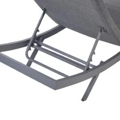 Beliani - AMELIA - Ligstoel - Donkergrijs - Textiel 14 Beliani - AMELIA - Ligstoel - Donkergrijs - Textiel -Tuinproducten 10819840