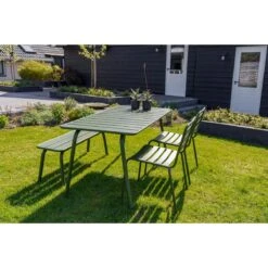 MaximaVida Metalen Tuinset Max 150 Cm Olijfgroen - 4-delig 15 MaximaVida Metalen Tuinset Max 150 Cm Olijfgroen - 4-delig -Tuinproducten 10824134