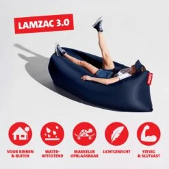 Fatboy Air Lounger - Luchtzak - Oplaasbare Zitzak Lamzac 3.0 - Blauw -Tuinproducten 10824316