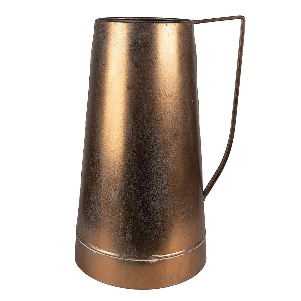 Clayre & Eef Decoratie Kan 24x20x36 Cm Koperkleurig Metaal 3 Clayre & Eef Decoratie Kan 24x20x36 Cm Koperkleurig Metaal