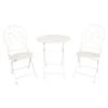 Clayre & Eef Bistroset Bistrotafel Bistrostoel 3-delig Ø 60x70 Wit -Tuinproducten 10825033