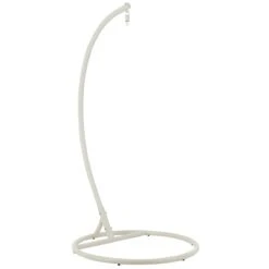 J-Line Hangstoel+Kussens Bula Metaal|Riet Wit -Tuinproducten 10835412