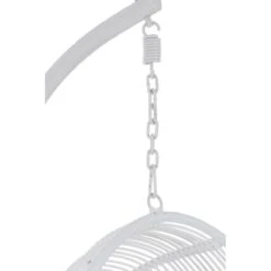 J-Line Hangstoel Ovaal Staal Wit -Tuinproducten 10835415