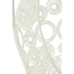 J-Line Hangstoel+Kussens Bula Metaal|Riet Wit -Tuinproducten 10835447