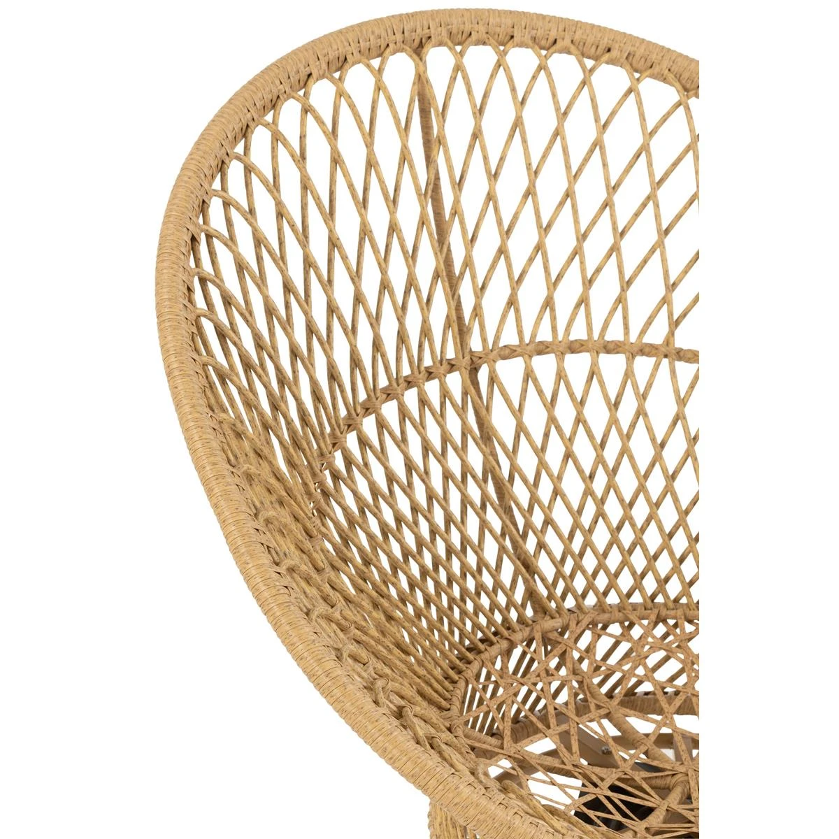 J-Line Zetel+Kussens Zayo Draai Metaal|Riet Beige 11 J-Line Zetel+Kussens Zayo Draai Metaal|Riet Beige - Afbeelding 9