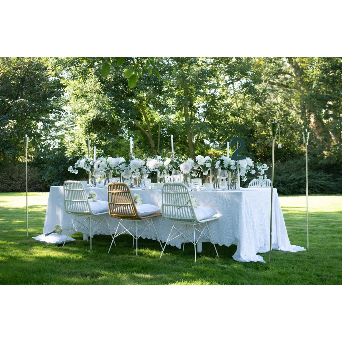 J-Line Tuinfakkel Conisch Stainless Steel Zilver 6 J-Line Tuinfakkel Conisch Stainless Steel Zilver - Afbeelding 4