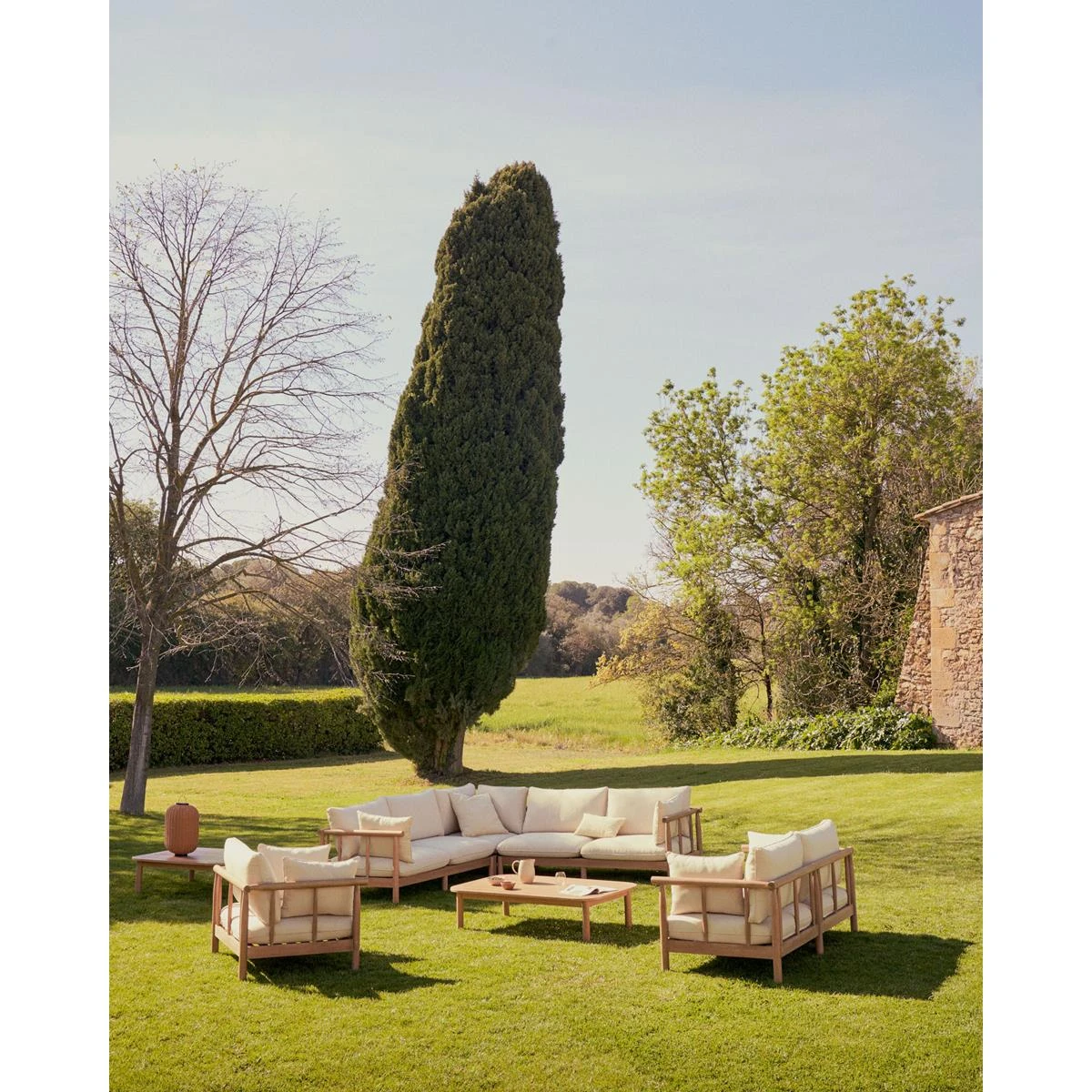 Kave Home - Set Sacova 5-zits Hoekbank En Salontafel In Eucalyptus 9 Kave Home - Set Sacova 5-zits Hoekbank En Salontafel In Eucalyptus - Afbeelding 7