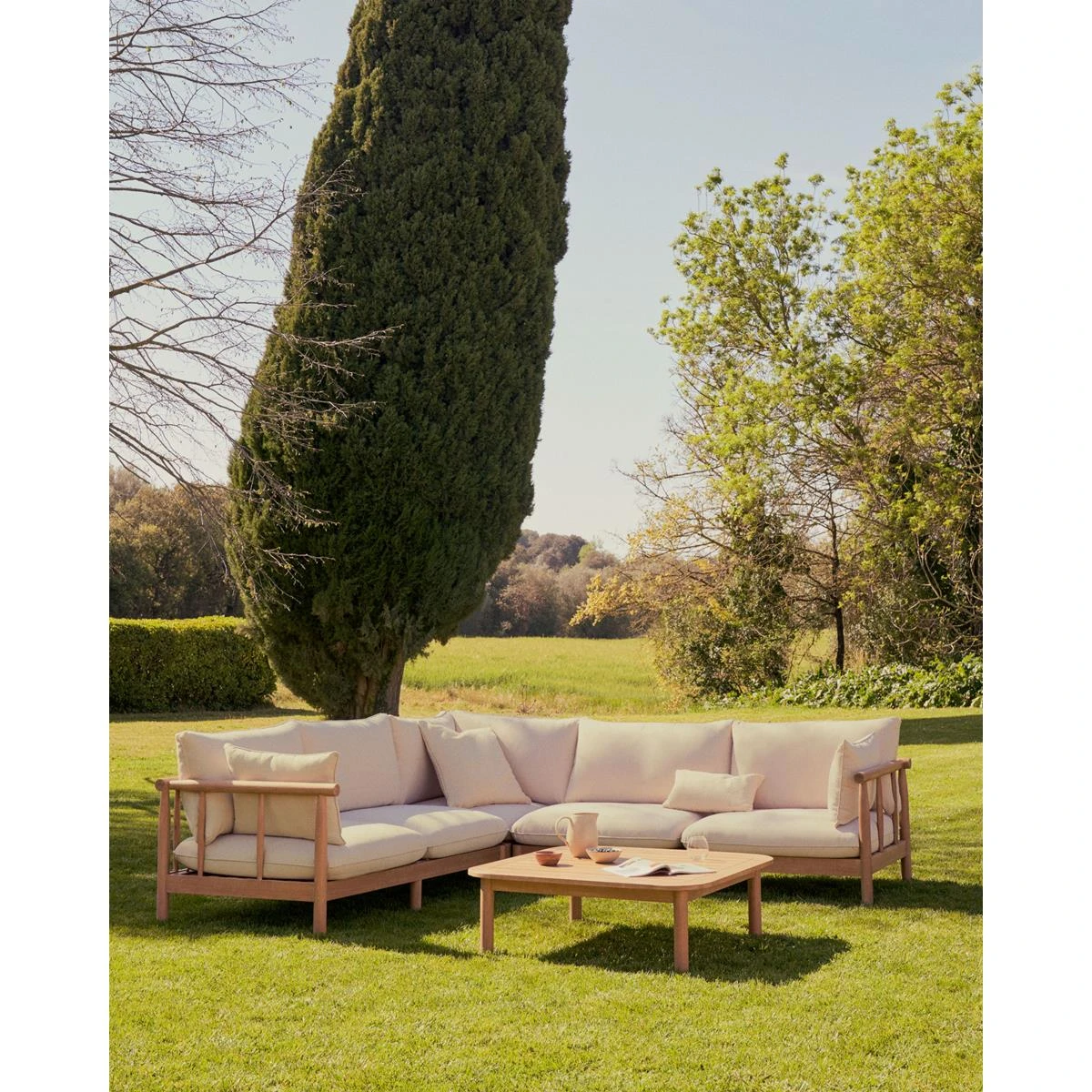 Kave Home - Set Sacova 5-zits Hoekbank En Salontafel In Eucalyptus 10 Kave Home - Set Sacova 5-zits Hoekbank En Salontafel In Eucalyptus - Afbeelding 8