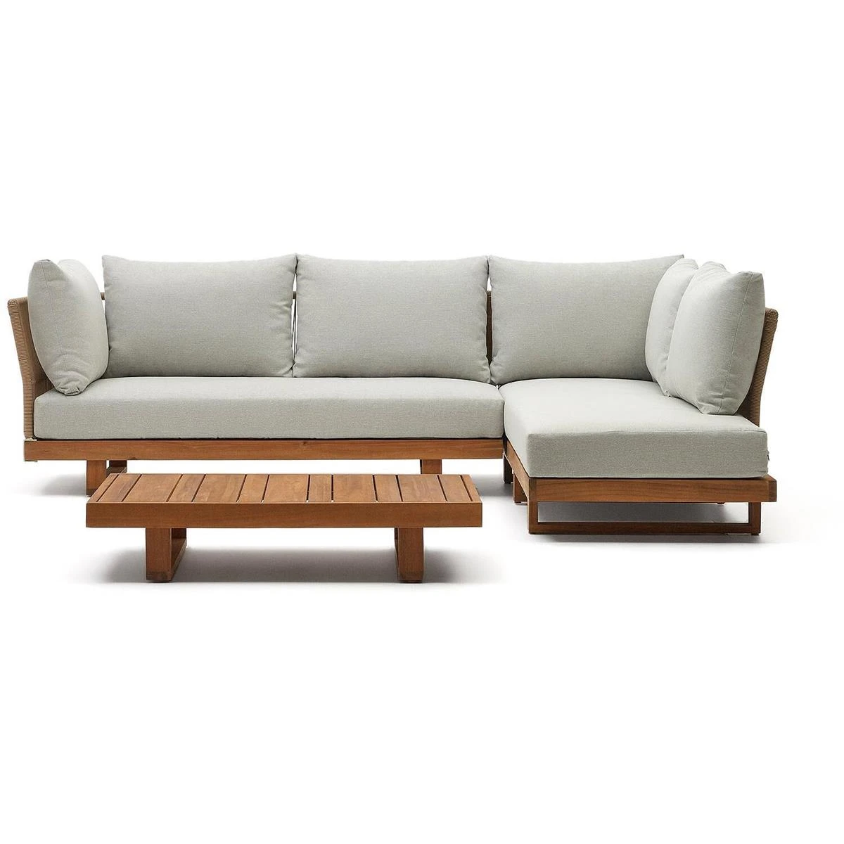 Kave Home - Set Raco Hoekbank 5 Zitsbank En Salontafel In Massief 4 Kave Home - Set Raco Hoekbank 5 Zitsbank En Salontafel In Massief - Afbeelding 2