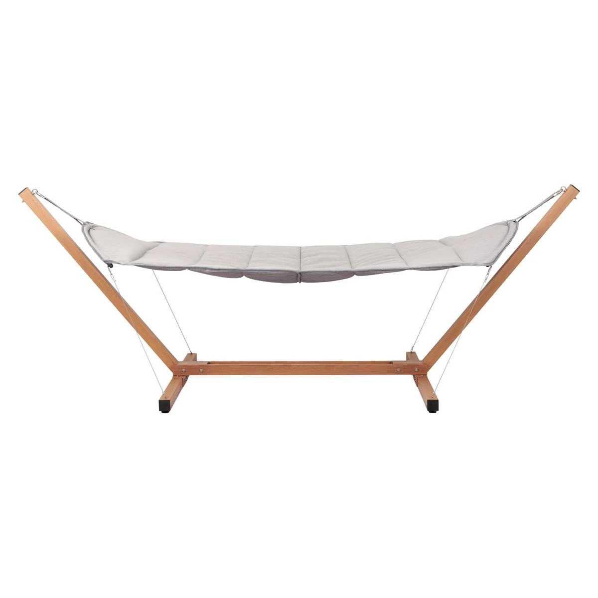 OUTFIT Cille Hangmat - Teak - Lichtgrijs 4 OUTFIT Cille Hangmat - Teak - Lichtgrijs - Afbeelding 2