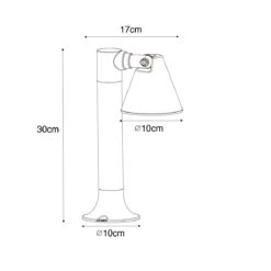 QAZQA Modern Buiten Paaltje Roestbruin 30 Cm IP44 Verstelbaar - Ciara 17 QAZQA Modern Buiten Paaltje Roestbruin 30 Cm IP44 Verstelbaar - Ciara -Tuinproducten 10899352