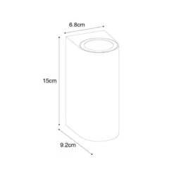 QAZQA Moderne Buiten Wandlamp Zwart Kunststof Ovaal 2-lichts - Baleno 17 QAZQA Moderne Buiten Wandlamp Zwart Kunststof Ovaal 2-lichts - Baleno -Tuinproducten 10899612