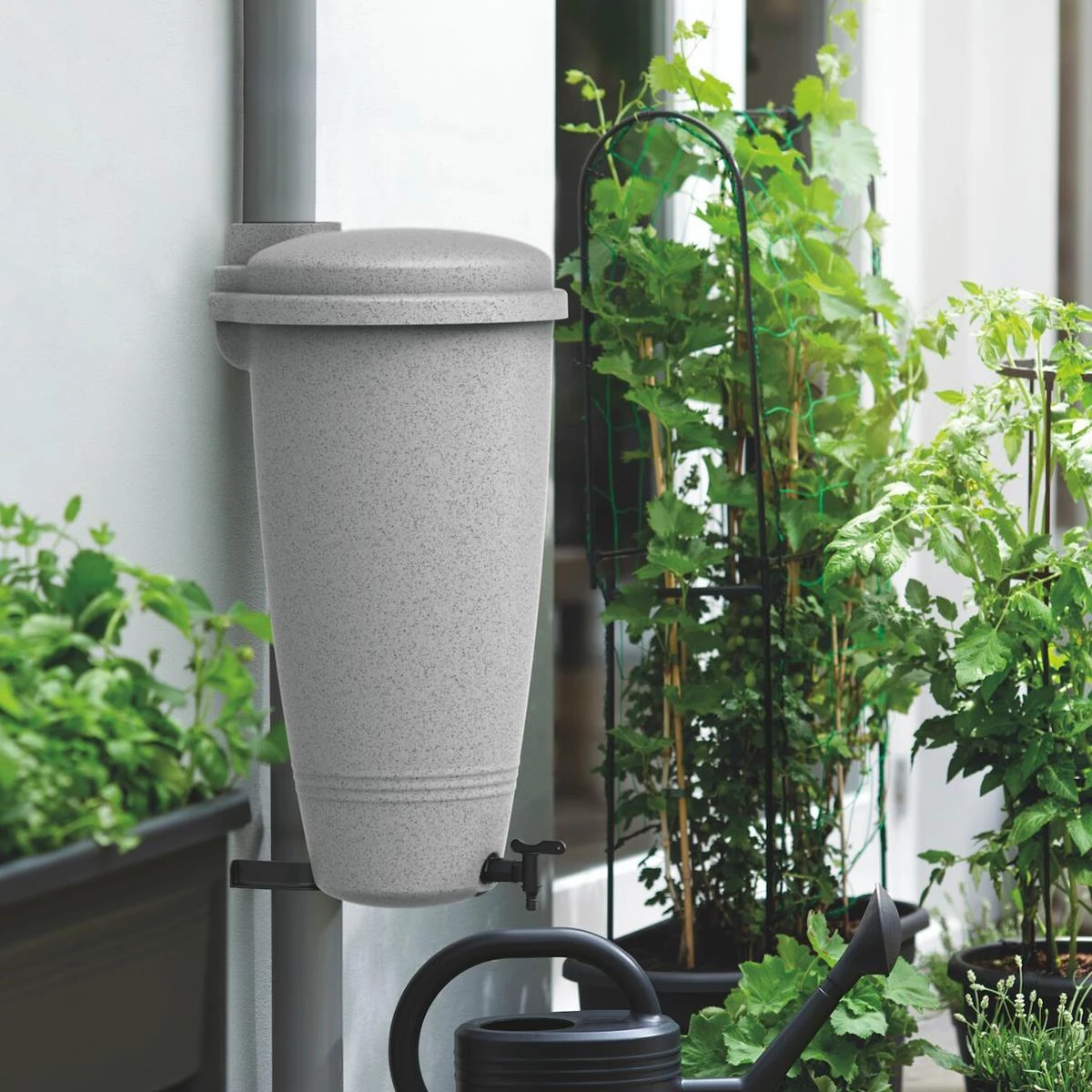 Elho Green Basics Regenton 35 L - Zilver 7 Elho Green Basics Regenton 35 L - Zilver - Afbeelding 5