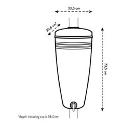 Elho Green Basics Regenton 35 L - Zilver 13 Elho Green Basics Regenton 35 L - Zilver -Tuinproducten 10907159