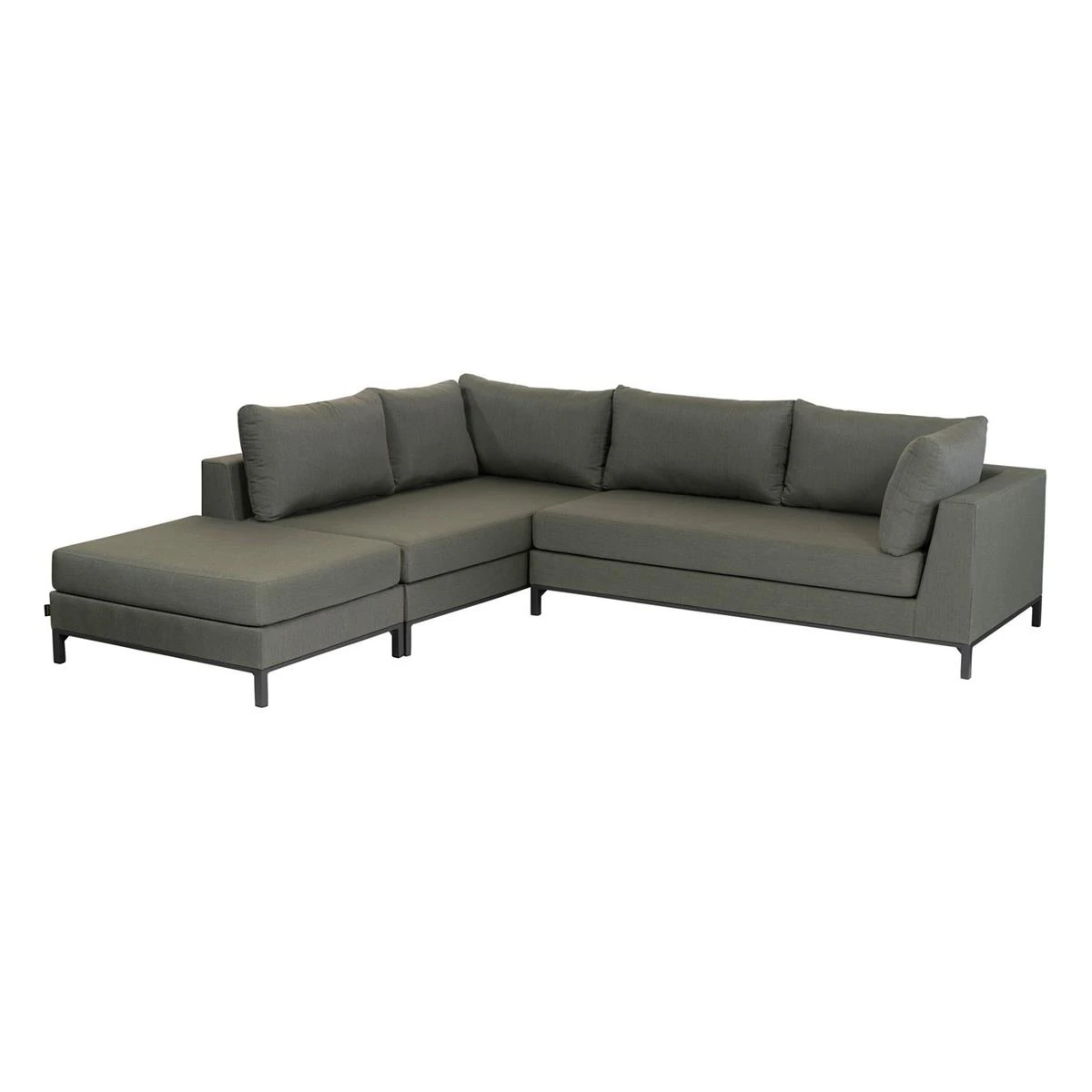Exotan Loungeset Buiten Capri - Aluminium - Groen - 60x246x262 3 Exotan Loungeset Buiten Capri - Aluminium - Groen - 60x246x262