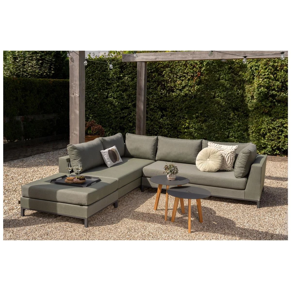 Exotan Loungeset Buiten Capri - Aluminium - Groen - 60x246x262 5 Exotan Loungeset Buiten Capri - Aluminium - Groen - 60x246x262 - Afbeelding 3