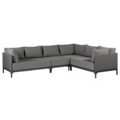 Exotan Loungeset Buiten Domino - Aluminium - Steengrijs - 88x300x225