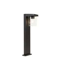 QAZQA Moderne Staande Buitenlamp Zwart 60 Cm IP54 - Chimay