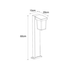 QAZQA Moderne Staande Buitenlamp Zwart 60 Cm IP54 - Chimay -Tuinproducten 10913095