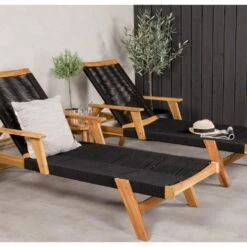 24Designs Antella Ligbed - Set Van 2 - Inclusief Bijzettafel -Tuinproducten 10914721