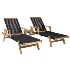 24Designs Antella Ligbed - Set Van 2 - Inclusief Bijzettafel -Tuinproducten 10914727