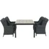 Garden Impressions Marbella Tuinset 5delig D. Grijs -Palmas Tafel