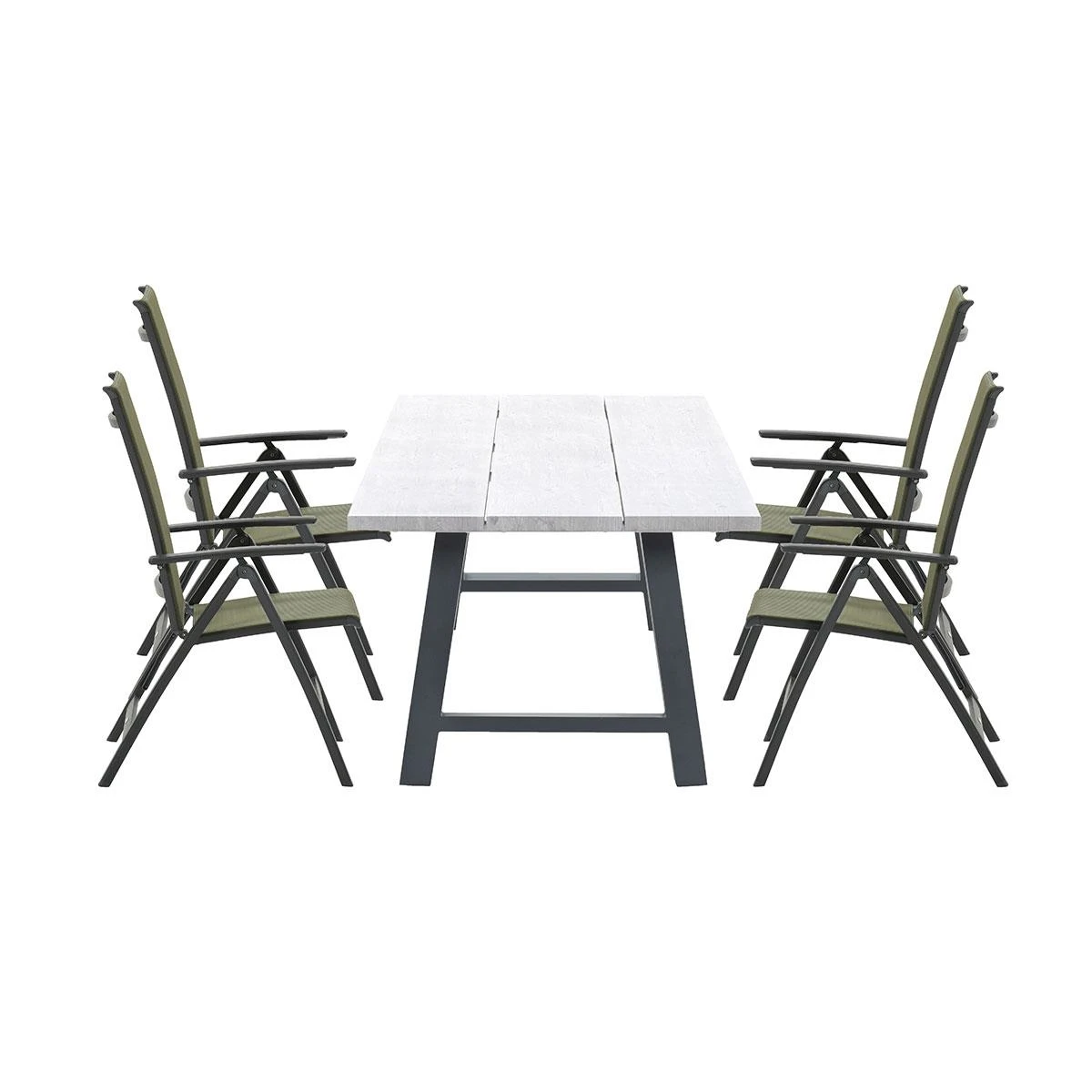 Garden Impressions Santana Verstelbare Tuinset - Leuven Tuintafel 3 Garden Impressions Santana Verstelbare Tuinset - Leuven Tuintafel