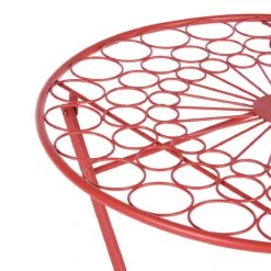 Beliani - SCARIO - Bistro Set - Rood - IJzer -Tuinproducten 10953585