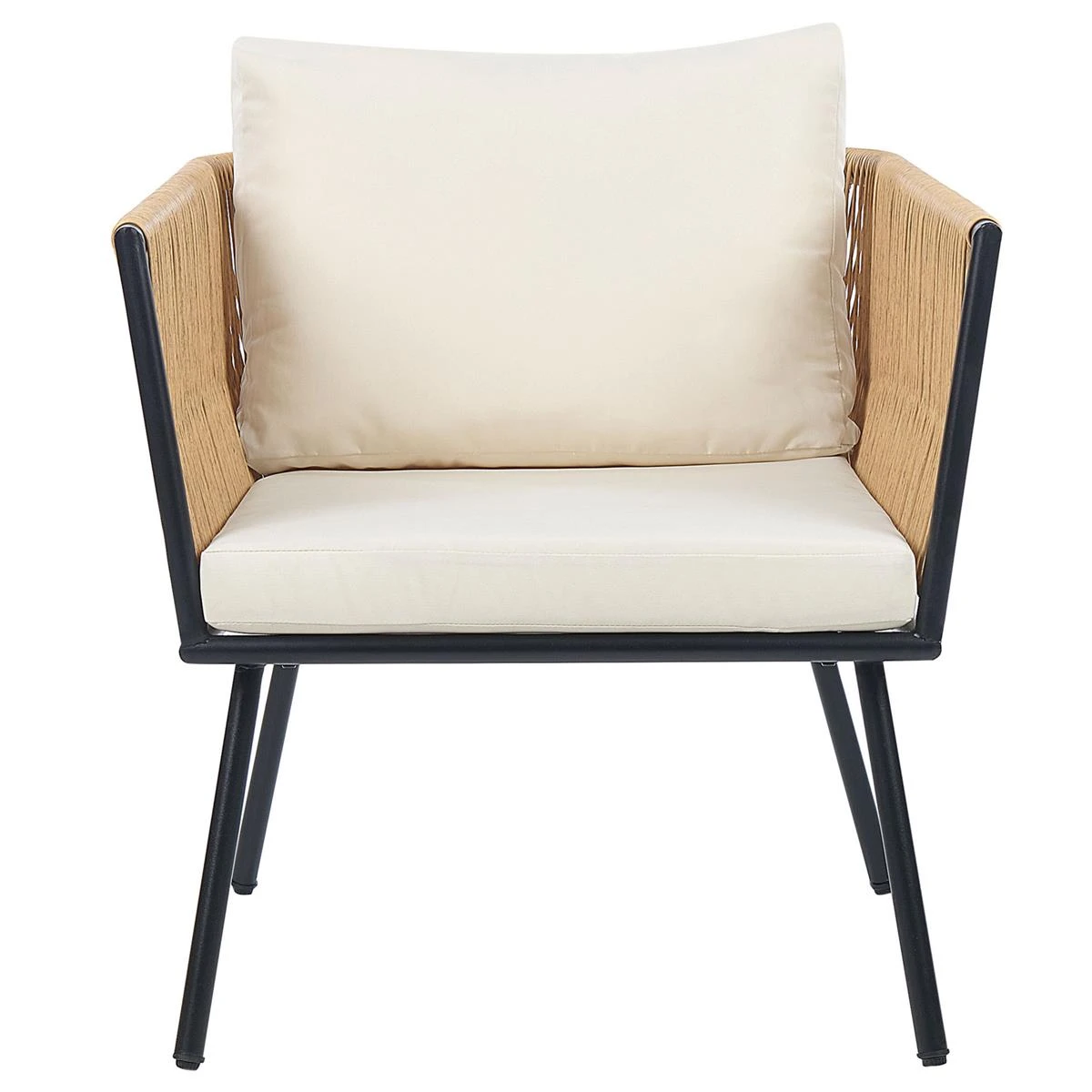 Beliani - GARGANO - Tuinset - Beige - PE Rotan 6 Beliani - GARGANO - Tuinset - Beige - PE Rotan - Afbeelding 4