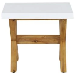 Beliani - OLBIA - Tuinset Voor 6 - Wit - Vezelcement 16 Beliani - OLBIA - Tuinset Voor 6 - Wit - Vezelcement -Tuinproducten 10963015