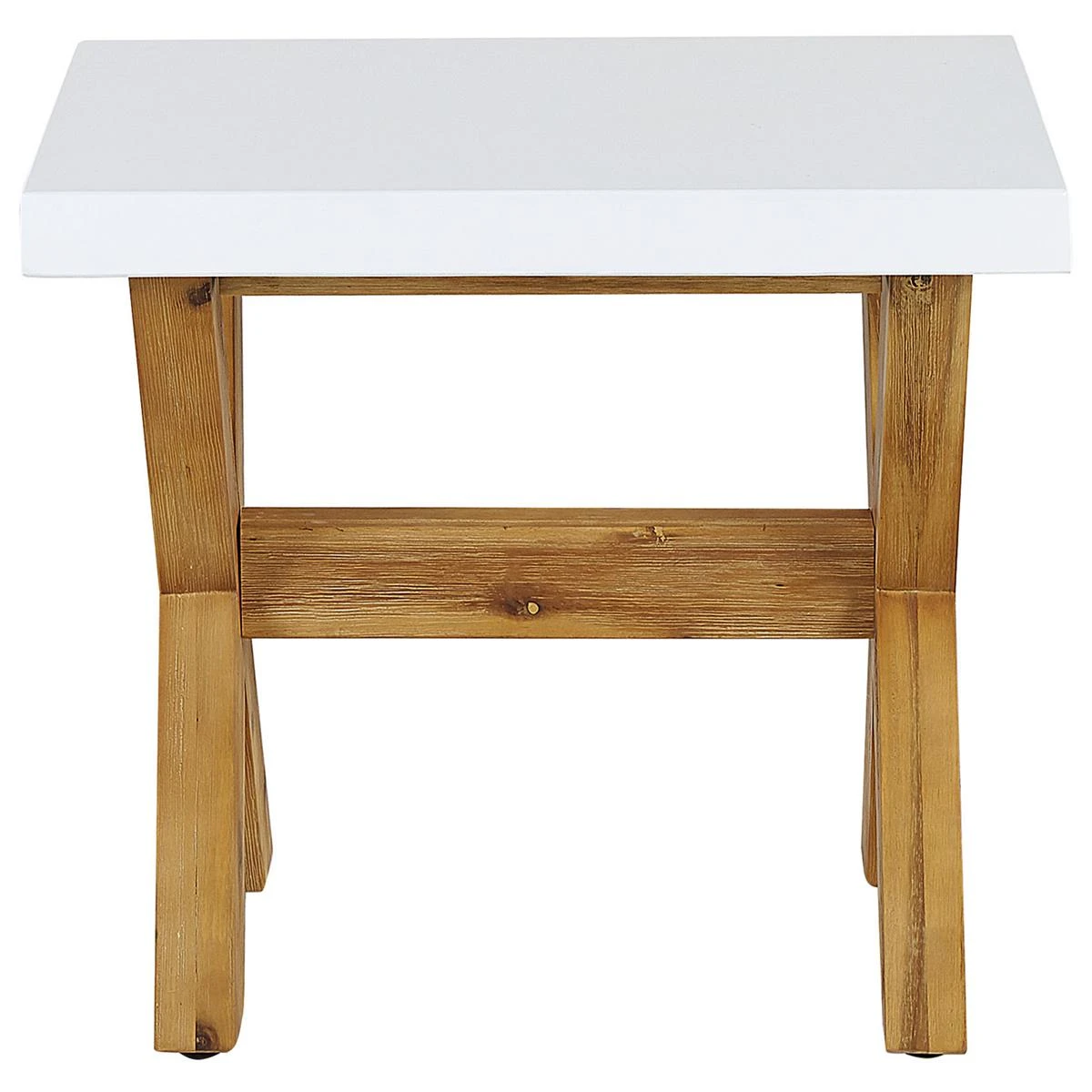 Beliani - OLBIA - Tuinset Voor 6 - Wit - Vezelcement 6 Beliani - OLBIA - Tuinset Voor 6 - Wit - Vezelcement - Afbeelding 4