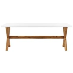 Beliani - OLBIA - Tuinset Voor 6 - Wit - Vezelcement 20 Beliani - OLBIA - Tuinset Voor 6 - Wit - Vezelcement -Tuinproducten 10963030