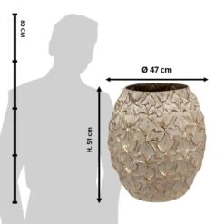 Clayre & Eef Bloempot Ø 47x51 Cm Grijs Ijzer Plantenpot 8 Clayre & Eef Bloempot Ø 47x51 Cm Grijs Ijzer Plantenpot -Tuinproducten 10980811