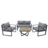 Giga Meubel - Tuinset Aluminium Antraciet - 4-Delig - Set Joshua 1 Giga Meubel - Tuinset Aluminium Antraciet - 4-Delig - Set Joshua -Tuinproducten 10983396