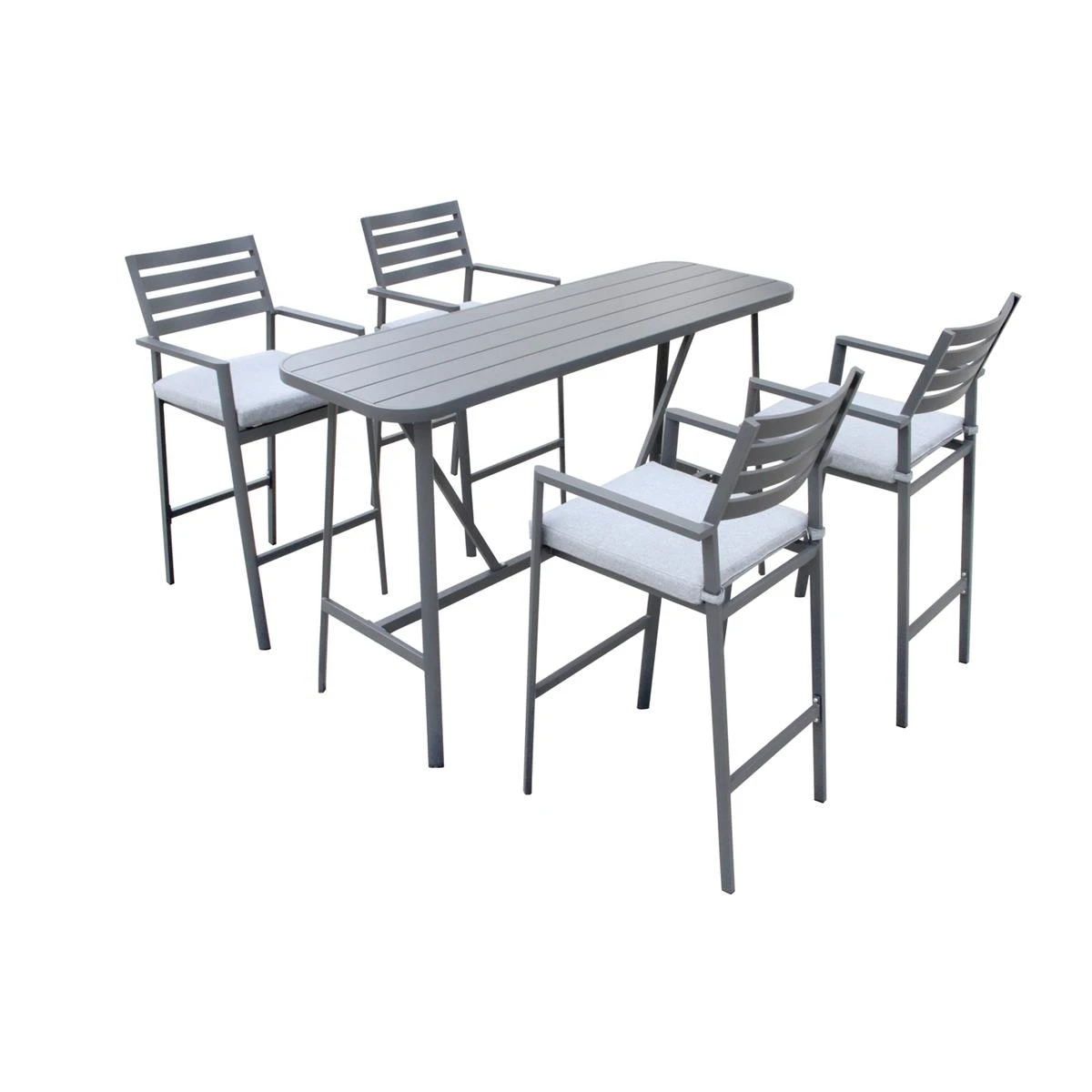 Giga Meubel - Tuinbarset Aluminium Antraciet - 5-Delig - Set Flynn 3 Giga Meubel - Tuinbarset Aluminium Antraciet - 5-Delig - Set Flynn