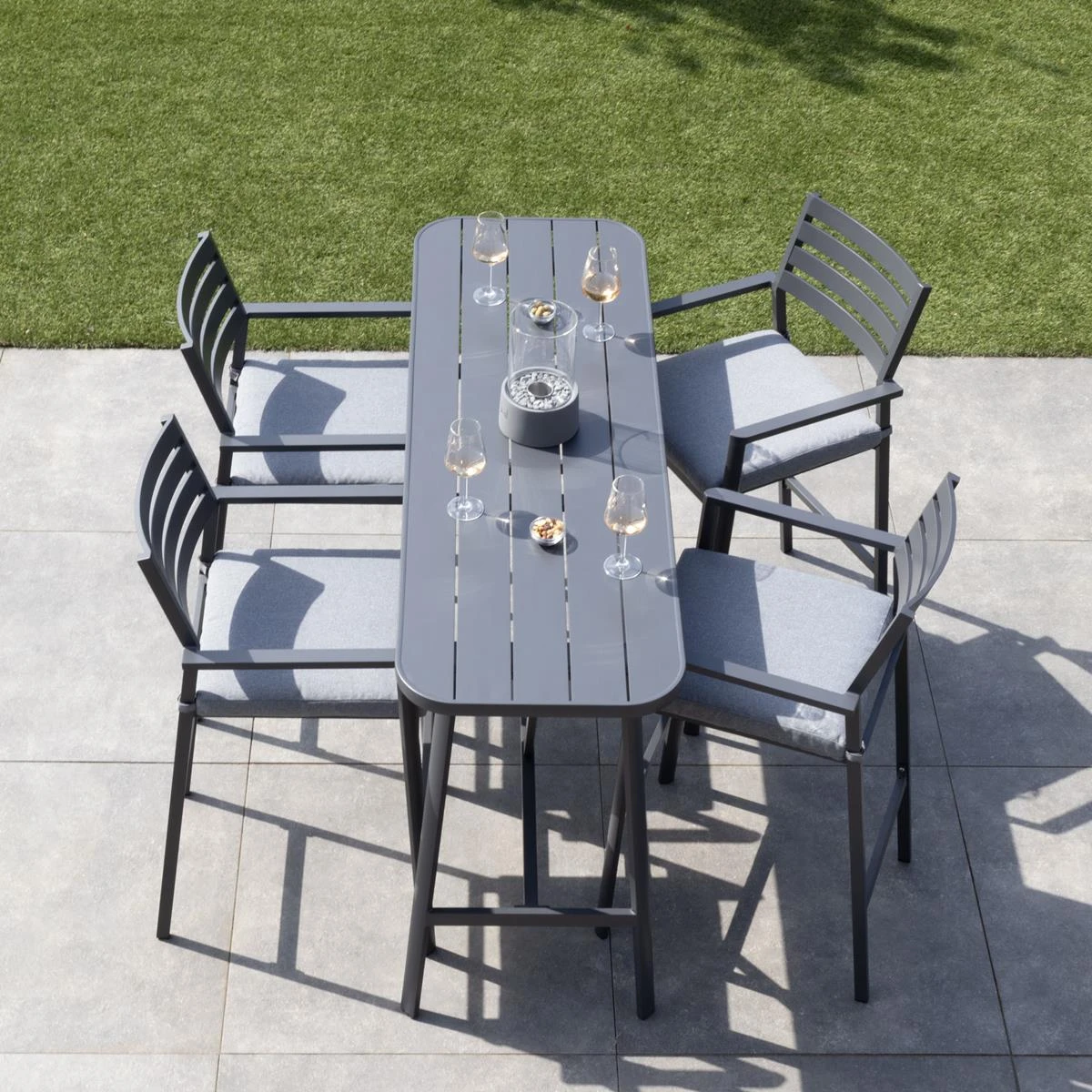 Giga Meubel - Tuinbarset Aluminium Antraciet - 5-Delig - Set Flynn 9 Giga Meubel - Tuinbarset Aluminium Antraciet - 5-Delig - Set Flynn - Afbeelding 7