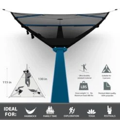 Vivere Elevate Hangmat XL - Blauw -Tuinproducten 11002606