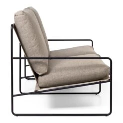 Ferm LIVING Desert 2-zitsbank Black Dolce - Dark Sand -Tuinproducten 11005344