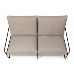 Ferm LIVING Desert 2-zitsbank Black Dolce - Dark Sand -Tuinproducten 11005350