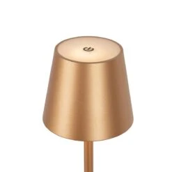 QAZQA Buiten Vloerlamp Goud Incl. LED En Dimmer Oplaadbaar - Jackson -Tuinproducten 11036529