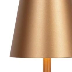 QAZQA Buiten Vloerlamp Goud Incl. LED En Dimmer Oplaadbaar - Jackson -Tuinproducten 11036533